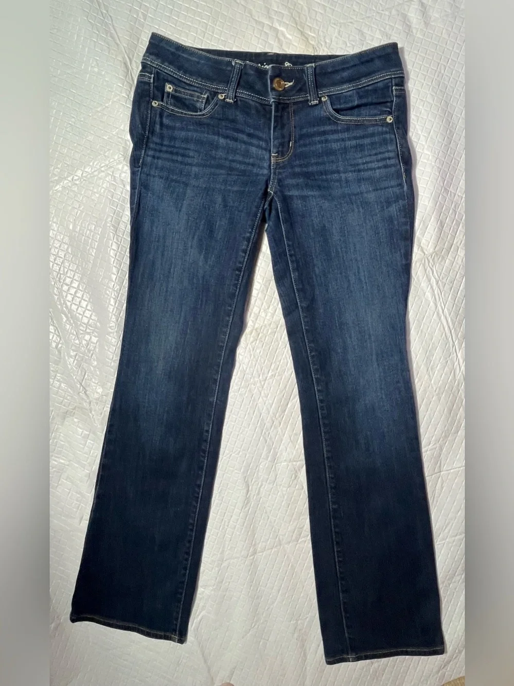 American Eagle Outfitters Women'sSize 6 Stretch Slim Boot Cut Jeans - Dark Blue